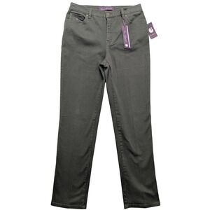 NWT Gloria Vanderbilt Amanda Jeans Women 6 Average Green High Rise Tapered Leg